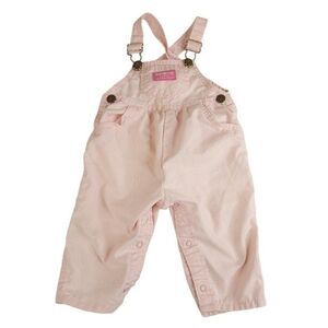 OshKosh B'Gosh Overalls Vintage 80s Floral All Over Print Flower Pink Made In US